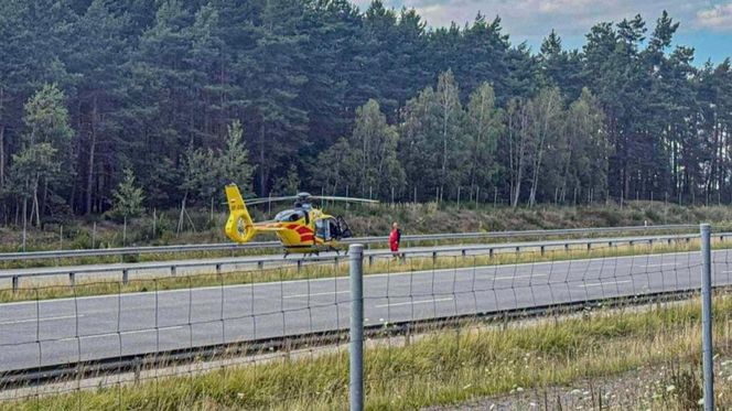 Wypadek na autostradzie A1 w miejscowości Brodowe (woj. łódzkie)