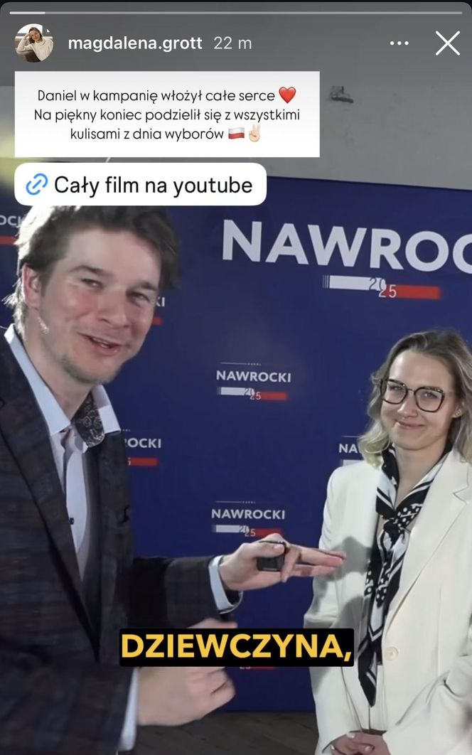 Daniel Nawrocki i jego dziewczyna, Magdalena Grott 