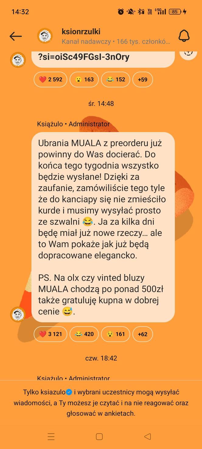 Internauci odsprzedają bluzy Książula