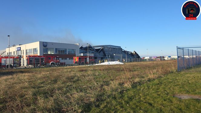 Pożar hali w Natolinie