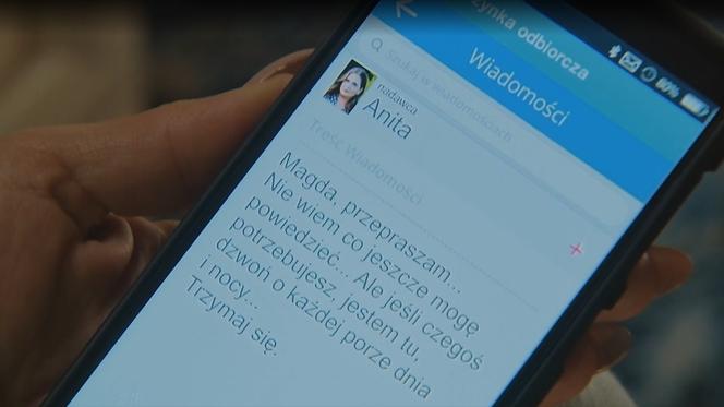 M jak miłość odc. 1678. SMS Anity do Magdy