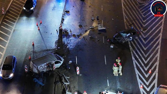 Wypadek na Wisłostradzie. Poszkodowane 6 osób, w tym dzieci