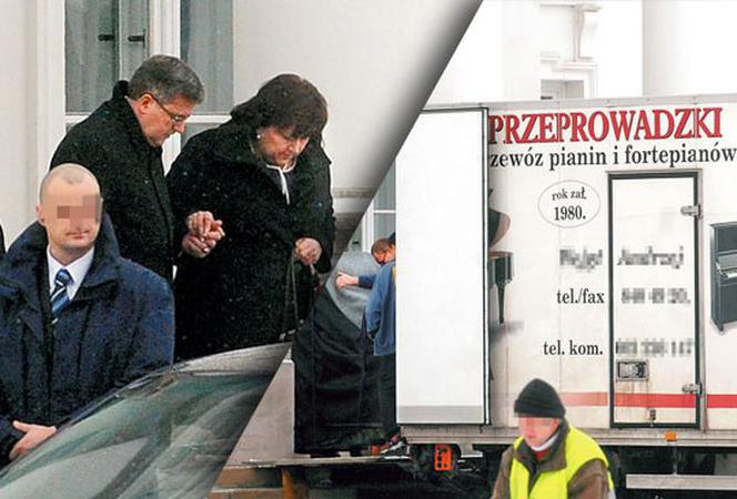 Przywieźli Komorowskiej pianino do pałacu