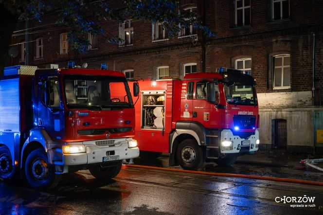 Pożar pustostanu w Chorzowie. 31-letni sprawca podpalenia usłyszał zarzuty