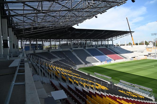 Trwa budowa Stadionu Miejskiego im. Floriana Krygiera w Szczecinie 