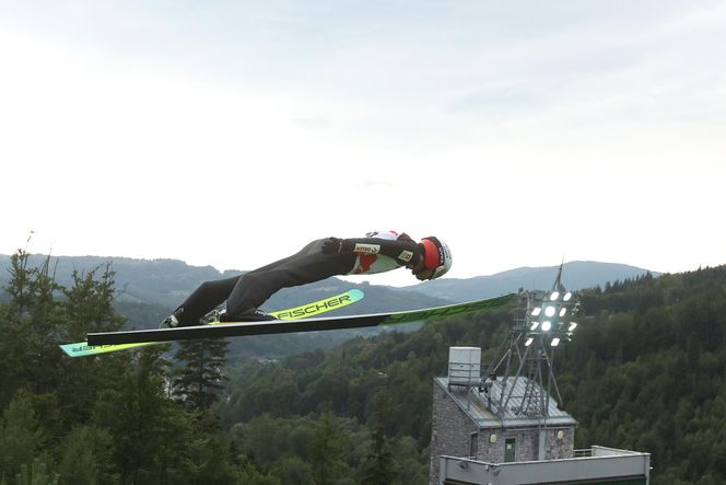 Kamil Stoch podczas konkursu indywidualnego mistrzostw Polski w skokach narciarskich