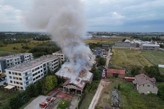 Pożar sali weselnej w Pruszkowie