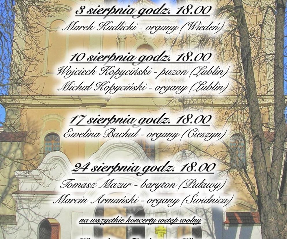 XIII Międzynarodowe Koncerty Festiwalowe w Końskowoli - plakat 