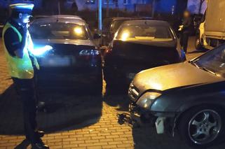 Kompletnie pijany kierowca z Elbląga skasował cztery samochody! Nie wyrobił na zakręcie!