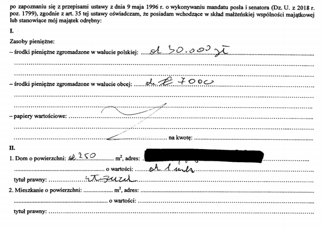 Oświadczenie majątkowe Janusza Korwin-Mikkego