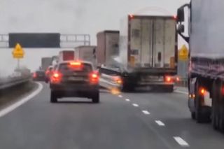 Wypadek na autostradzie A1 w Woźnikach
