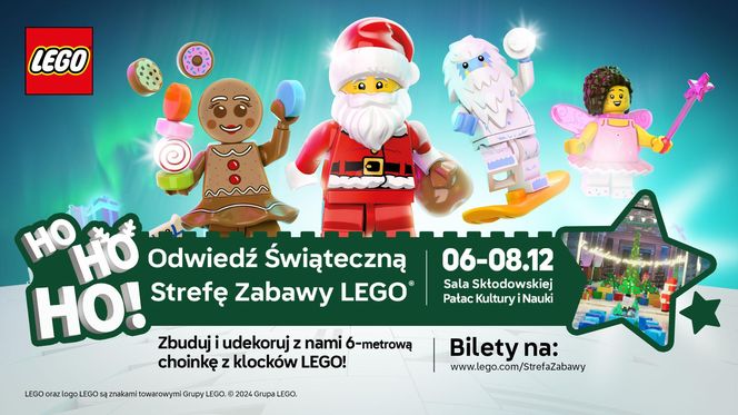 Magia Świąt w sercu stolicy. Odwiedź świąteczną Strefę Zabawy LEGO® w Pałacu Kultury i Nauki!