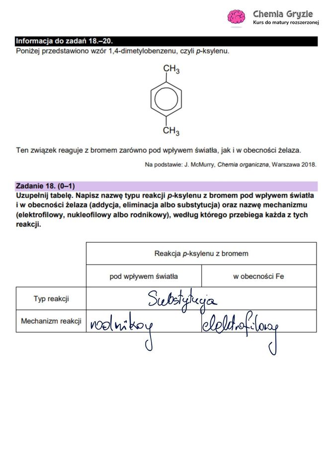 Matura chemia 2025: Odpowiedzi [16.05.2025] nowa formuła 2023