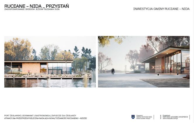 Przystań żeglarska w Rucianem-Nidzie [WIZUALIZACJE]
