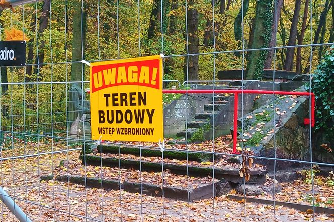 Porządkowanie terenu wokół wieży Quistorpa