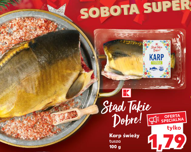 Karp świeży tusza 1,79 zł/1 kg  