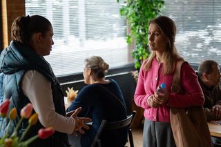 Na dobre i na złe odc. 952. Iga Kaczorowska (Anna Szymańczyk), Justyna ( Małgorzata Patryn-Gurłacz)