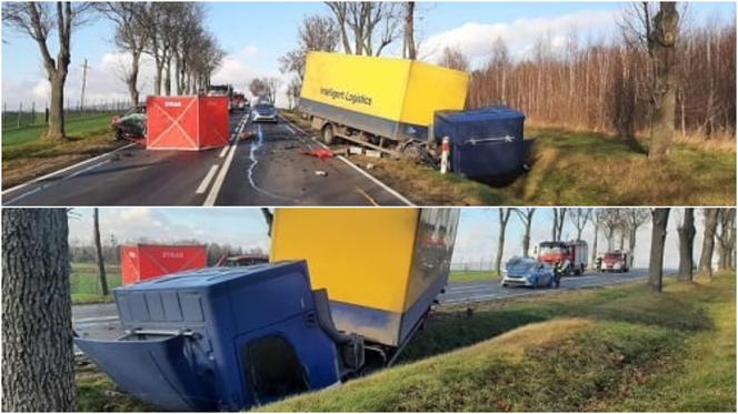 Koszmarny wypadek pod Pułtuskiem! 64-latka zginęła po zderzeniu z ciężarówką
