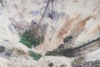 W trakcie grzybobrania zauważył gigantyczne zapadlisko. W lesie jest ich 80!