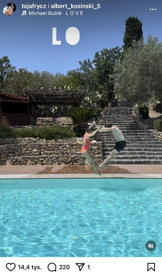 Olga Frycz i Albert Kosiński w basenie