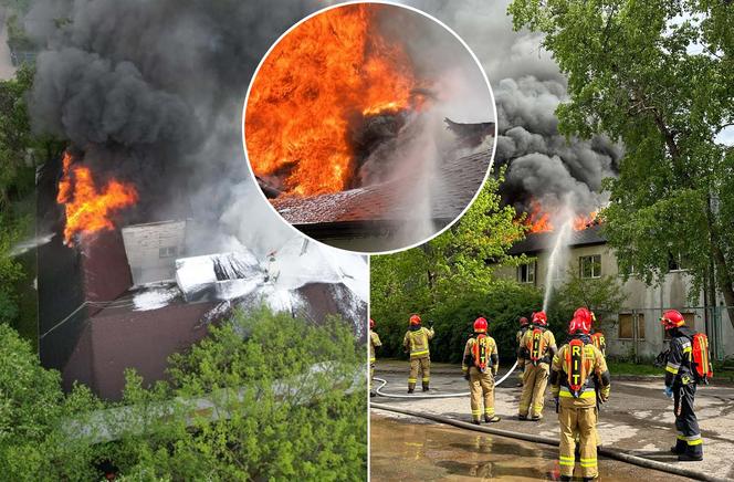 Gigantyczny pożar w Warszawie! Płonie restauracja. Jęzory ognia objęły cały budynek