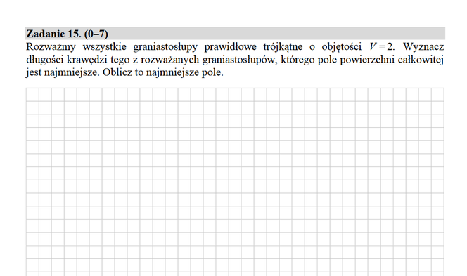 Matura 2020 rozszerzona matematyka. Przykładowe zadania egzaminacyjne