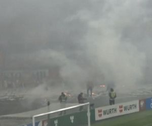Gorąco na stadionie podczas meczu z Litwą! Zapłonęły serpentyny!