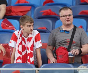 Kibice na meczu Polska - Mołdawia