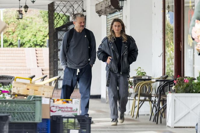 Grzegorz Damięcki i Magdalena Schejbal na spacerze