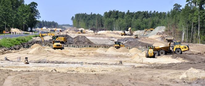 Budowa S17 na południe od Zamościa