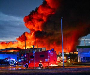 Pożar hali w Mińsku Mazowieckim