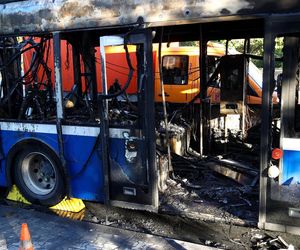 Pożar autobusu MPK w Krakowie