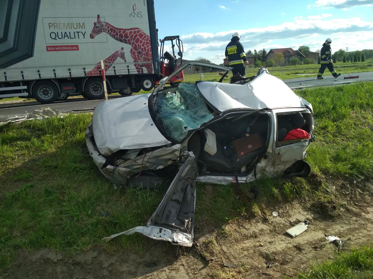 Zderzenie czterech samochodów w Małęczynie. Jedna osoba w szpitalu!