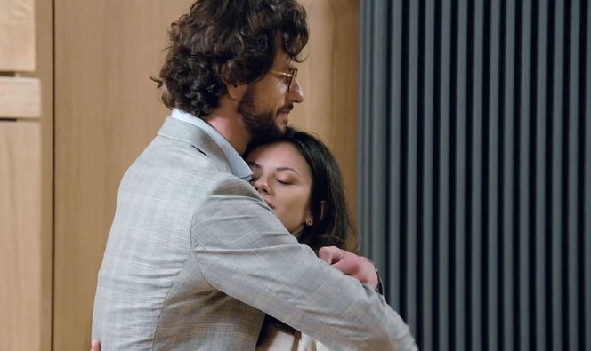 M jak miłość odc. 1874. Kasia (Paulina Lasota), Mariusz (Mateusz Mosiewicz)