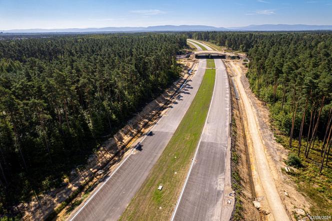 Plac budowy S1 Oświęcim - Dankowice w sierpniu 2024