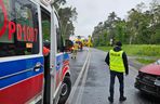 Wypadek na obwodnicy Gostynia. Dwie osoby zabrane do szpitala
