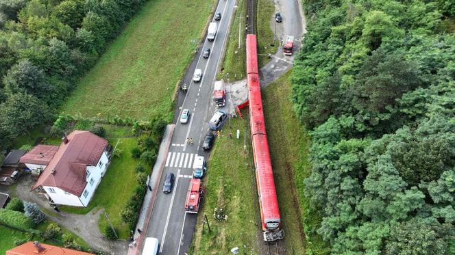 Wypadek na przejeździe kolejowym w Barcicach