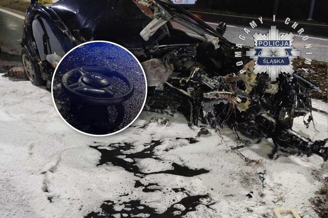 Z BMW została miazga! Zginęła pasażerka. "20-latek stracił panowanie nad autem". Horror w Tychach