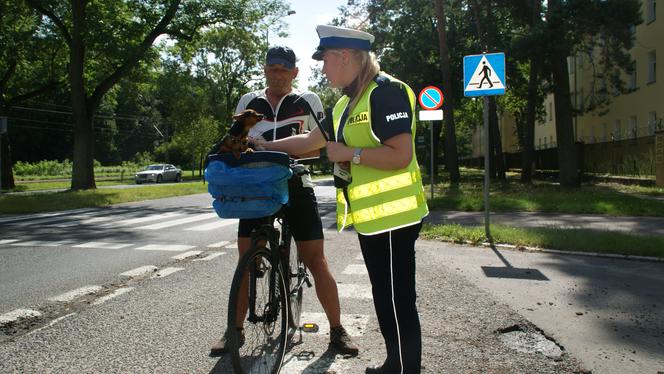 Policja kontrolowała także rowerzystów