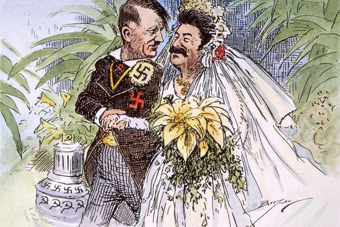 Hitler, Stalin, karykatura