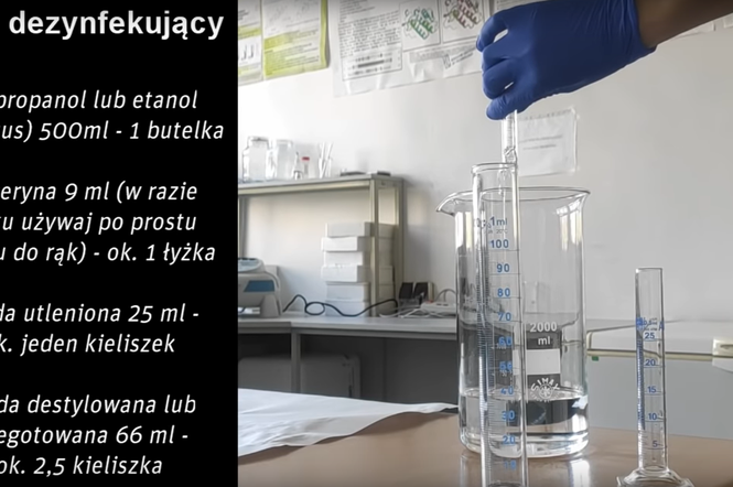 Domowy płyn do dezynfekcji: Studenci Politechniki Rzeszowskiej pokazali jak go zrobić 