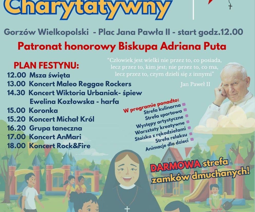 Festyn Charytatywny na Placu Papieskim w Gorzowie