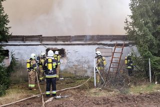 Pożar hali na Podkarpaciu 
