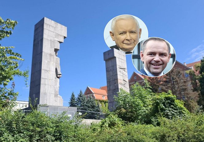Pomnik "szubienic" w Olsztynie. Nawrocki i Kaczyński chcieli go zburzyć