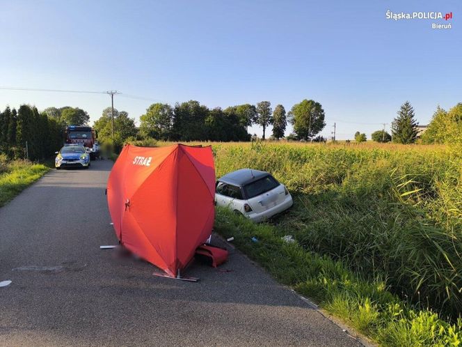 Tragedia w Bieruniu. Kierowca wjechał w cyklistę na przejeździe rowerowym. Mężczyzna nie żyje