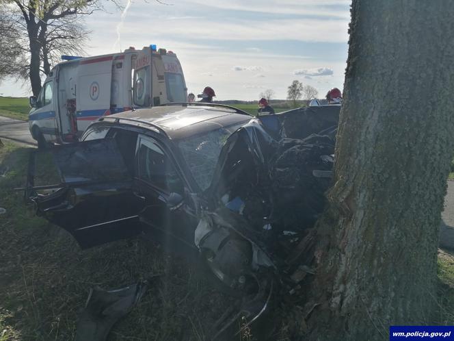 Wypadek na trasie Kraplewo - Lichtajny