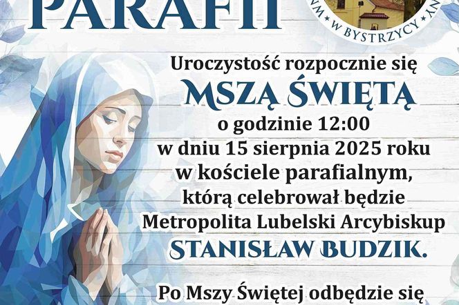 Jubileusz 700-lecia parafii Wniebowzięcia Najświętszej Maryi Panny w Bystrzycy [AUDIO]