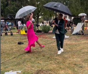 Ania Starmach tańczy w deszczu z Tomkiem Jakubiakiem