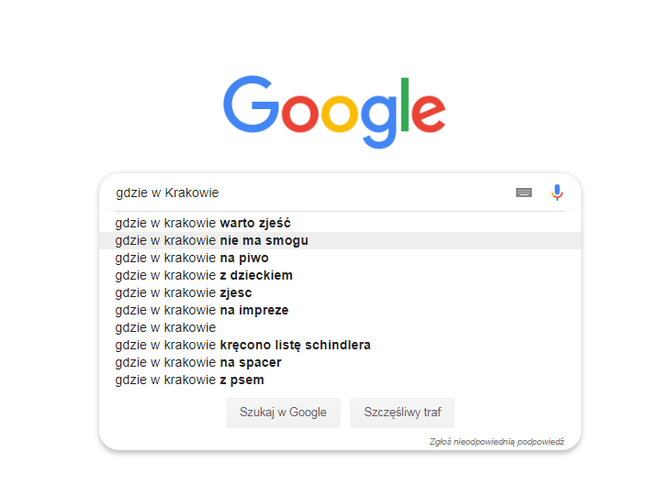 Kraków w Google. Jakich informacji szukamy najczęściej? Wyniki są zaskakujące!