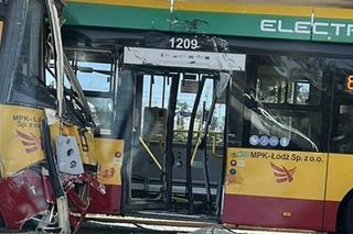 Łódź. Autobus i tramwaj zderzyły się pod dworcem Łódzka Kaliska [ZDJĘCIA]